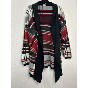 Vintage Huntington Ridge Womens Size S Open Front  Long Sweater Cardigan Holiday